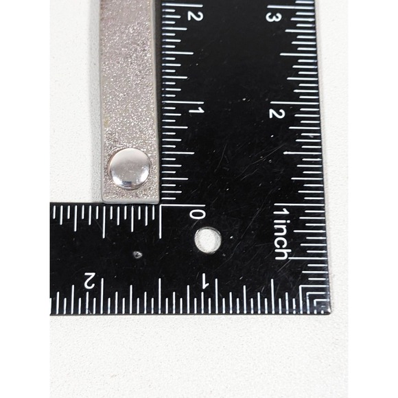 Splendid Iris Gray Faux Leather Love Silver Tone Bar ID Snap Cuff Bracelet 7.5" - Picture 8 of 8